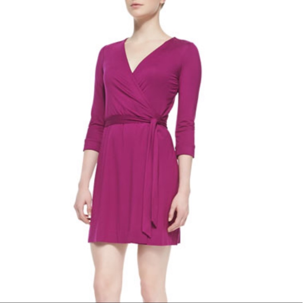 diane von furstenberg wrap mini lotus berry NWT